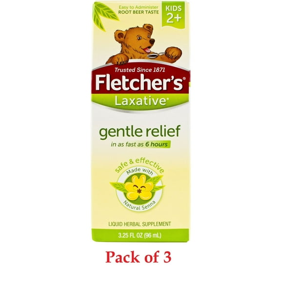 Fletcher's Laxative Gentle Relief Liquid Herbal Supplement, 3.25oz, 3 Pack