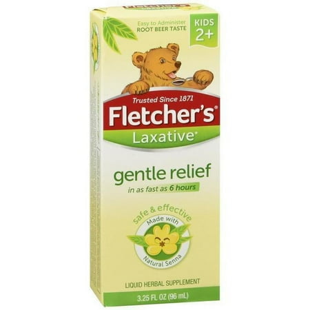 Fletcher's Laxative, for Kids, Root Beer Flavored, 3.25-Ounce Bottles