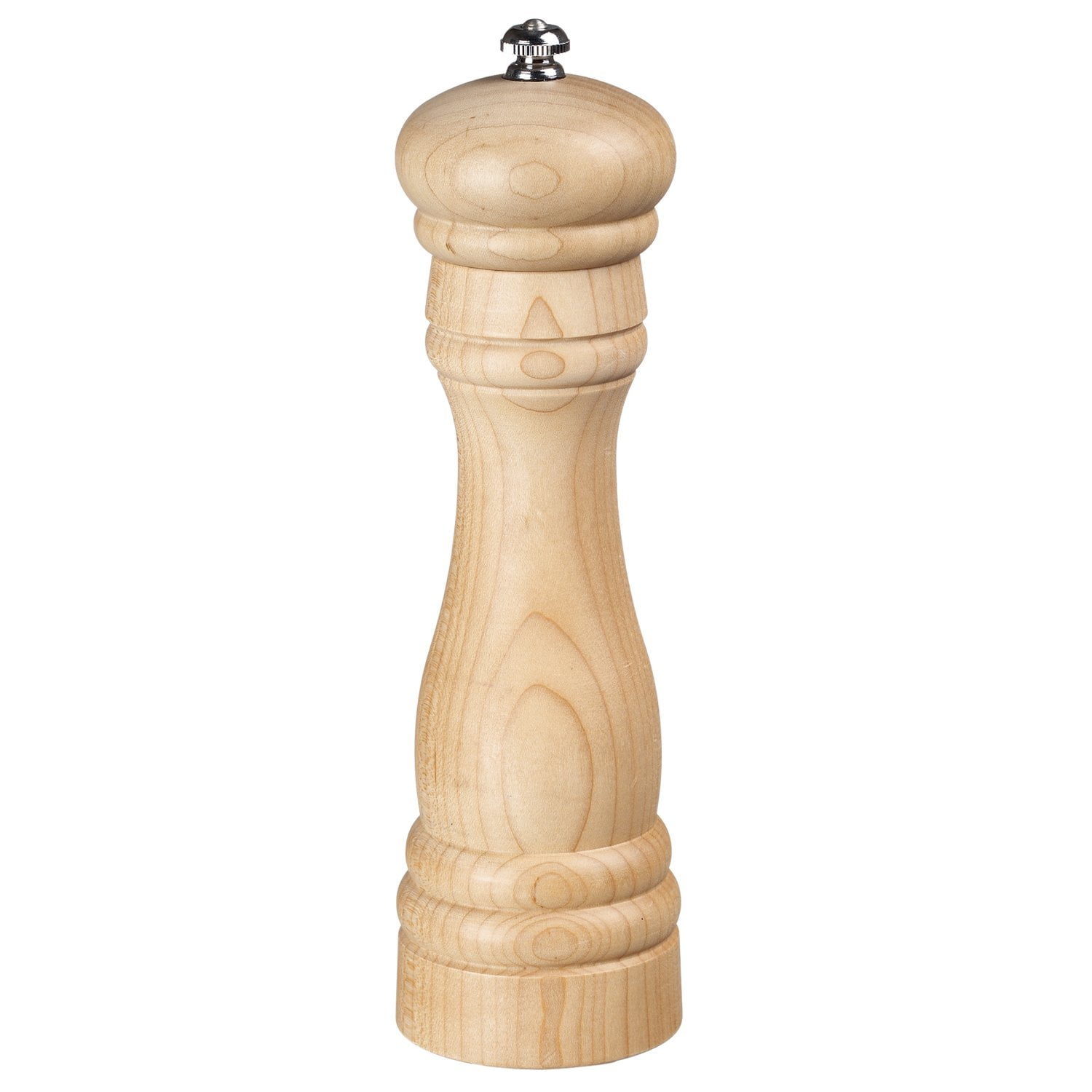 Maple Wood 8-Inch Pepper Mill with Stainless Steel Mechanism