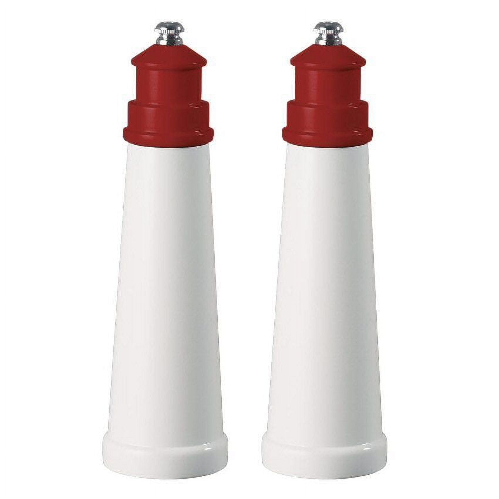 Fletchers' Mill 9" Lighthouse Pepper & Salt Mill / Grinder Set Red