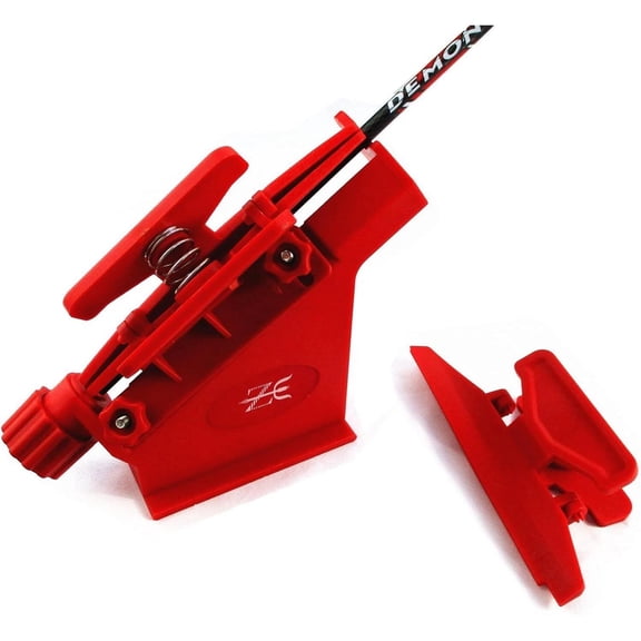 Fletching Jig For Arrows Durable Adjustable Easy Setup 3 Or 4 Vanes Red