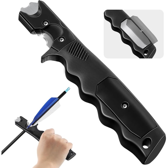 Fletching Removal Tool Dual Angle Arrow Fletching Tool with Stainless Steel Blade and Extra Replacement Blades for Arrow Maintenance, Archery Tools for Carbon Aluminum Wood Arrows