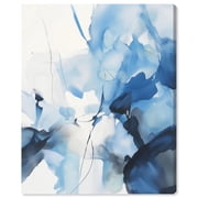 Fleur Bleue II Canvas Maximalist Abstract by Art Remedy, Gallery Wrapped, 24 x 30