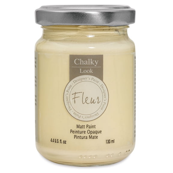 Fleur Chalky Look Paint - Banana Cream, 4.4 oz jar