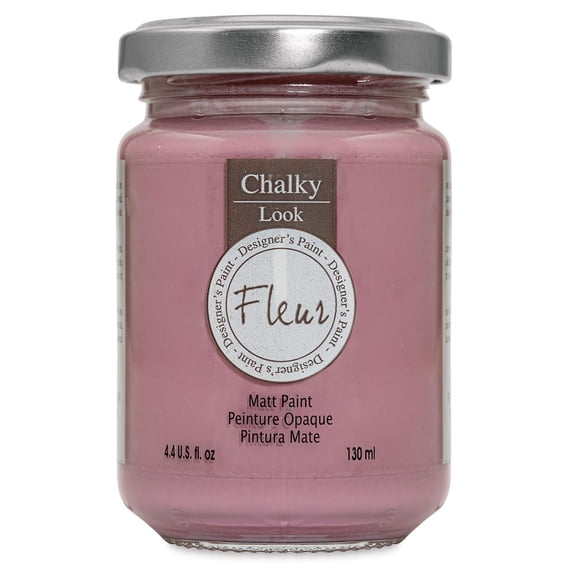 Fleur Chalky Look Paint - Elegant Rose, 4.4 oz jar