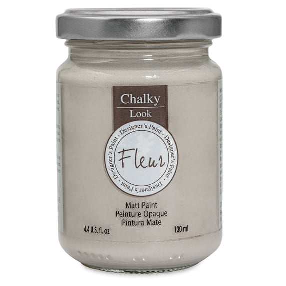 Fleur Chalky Look Paint - Greige, 4.4 oz jar