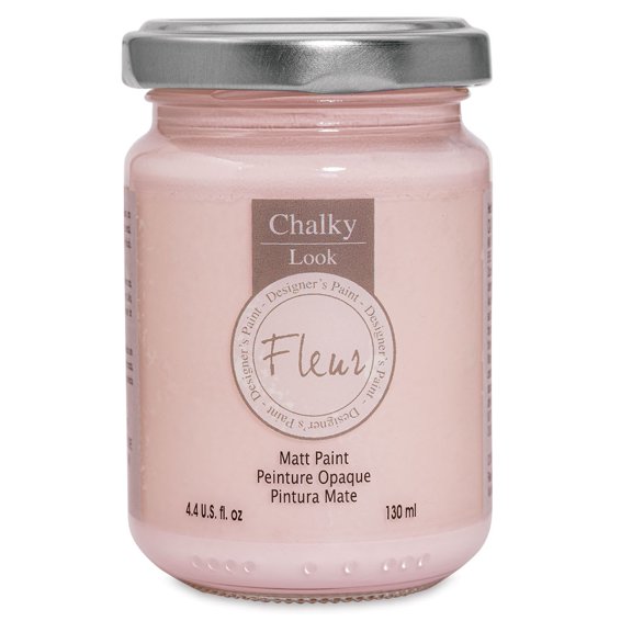 Fleur Chalky Look Paint - Pink Rococo, 4.4 oz jar