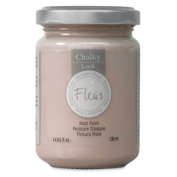 Fleur Chalky Look Paint - Powder Rose, 4.4 oz jar