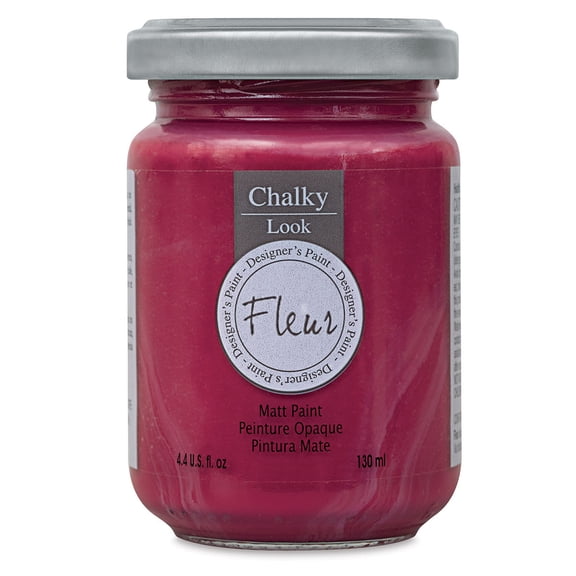 Fleur Chalky Look Paint - Primary Magenta, 4.4 oz jar
