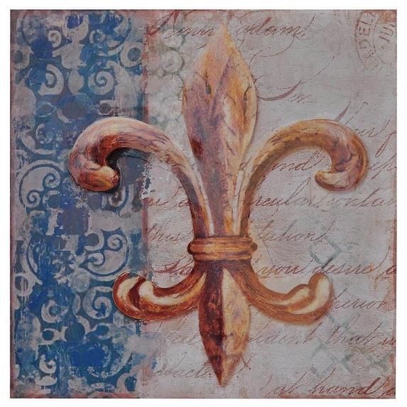Crestview Collection ''Fleur de Lis 2'' Graphic Art on Canvas