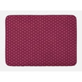 thumbnail image 1 of Fleur De Lis Bath Mat, Rococo Royal Pattern Crown Traditional European Nobility Feminine Art, Plush Bathroom Decor Mat with Non Slip Backing, 29.5" X 17.5", Dark Magenta White, by Ambesonne, 1 of 2