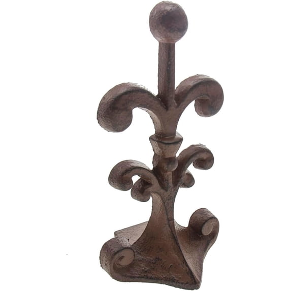 Comfify Rust Brown Fleur De Lis Cast Iron Door Stop – 4x3.5x7.75"