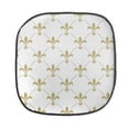 thumbnail image 1 of Fleur De Lis Chair Seating Cushion, Repeated Abstract Floral Old Antique Royal Forms in Checkered Effect, Soft Seat Pads for Office with Anti-slip Backing, 16"x16", Yellow and White, by Ambesonne, 1 of 3