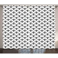 thumbnail image 1 of Ambesonne Fleur De Lis Curtains 2 Panel Set, Black Royal Lily, 108" x 84", Black White, 1 of 3