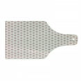 thumbnail image 1 of Fleur De Lis Cutting Board, Pink Colored Lily Flower Motifs with Checkered Pattern French Heraldry, Decorative Tempered Glass Cutting and Serving Board, Wine Bottle Shape, Pink Cream, by Ambesonne, 1 of 6