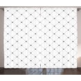 thumbnail image 1 of Ambesonne Vintage Curtains 2 Panel Set, Shabby Plant Damask, 108" x 84", Black White, 1 of 3