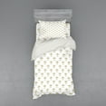 thumbnail image 1 of Fleur De Lis Duvet Cover Set, Fleur De Lis Pattern Vintage Flower Royal Design, Bedding Set with Shams and Fitted Sheet, 3 Sizes, by Ambesonne, 1 of 3