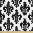 thumbnail image 1 of Ambesonne Fleur De Lis Fabric by the Yard Upholstery, Royal Lily Pattern, 1 Yard, Black White, 1 of 4