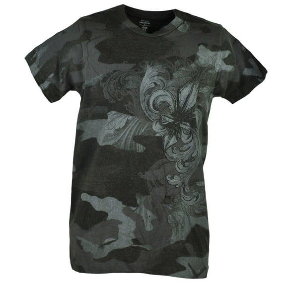Fleur De Lis Graphic Design Tee Heather Charcoal Tshirt Mens Adult Shirt Large