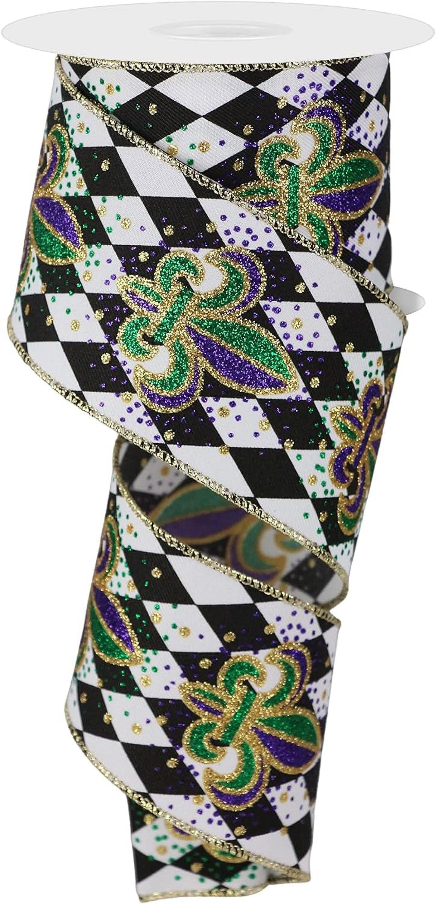 mardi gras ribbon nearby