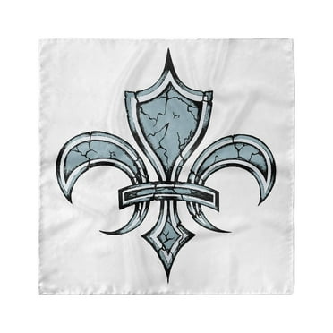 Fleur De Lis Head Scarf, Grunge Renaissance, Head Wrap, 3 Sizes, by Ambesonne