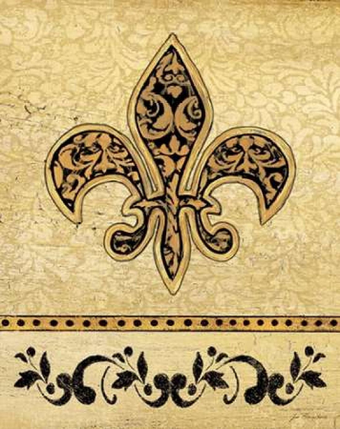 Fleur De Lis I Canvas Art - Jo Moulton (24 x 30)