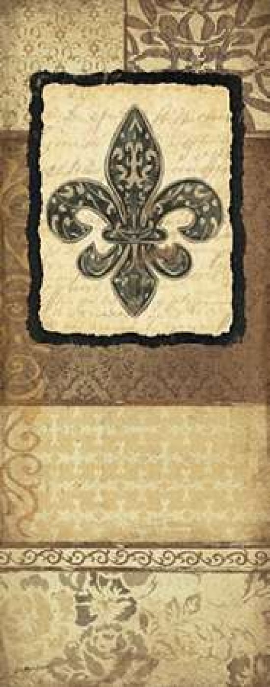 Fleur De Lis II Canvas Art - Jo Moulton (10 x 20)