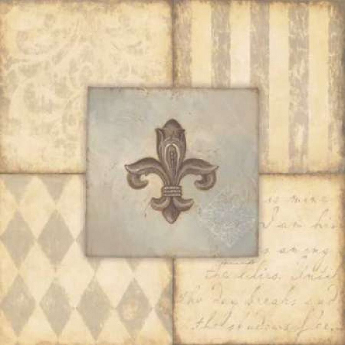 Fleur De Lis II Canvas Art - Stephanie Marrott (24 x 24)