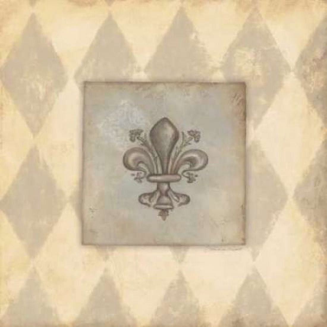 Fleur De Lis III Canvas Art - Stephanie Marrott (24 x 24)
