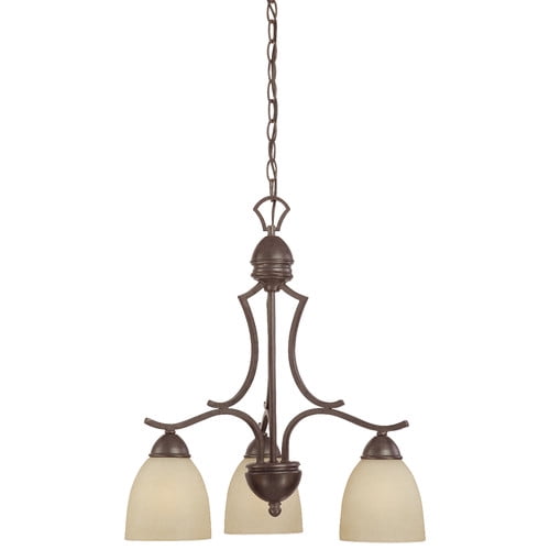 SL808122-Thomas Lighting-Sable Bronze Finish with Tea-Stained Glass
