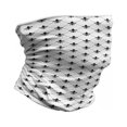 thumbnail image 1 of Fleur De Lis Neck Gaiter, French Damask, Unisex, Black White, by Ambesonne, 1 of 3