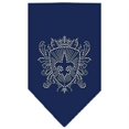 thumbnail image 1 of Fleur De Lis Shield Rhinestone Bandana Navy Blue Small, 1 of 1