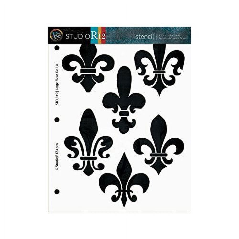 Fleur De Lis Stencil By StudioR12 French Art Pattern - Medium 8 1/2 x 11-inch Reusable Mylar Template Painting, Chalk, Mixed Media Use for Crafting, DIY Home Decor - STCL119_1 - Walmart Business Supplies fleur-de-lis-stencil-by-studior12-french-art-pattern-medium-8-1-2-x-11-inch-reusable-mylar-template-painting-chalk-mixed-media-use-for-crafting-diy-home-decor-stcl119-1-walmart-business-supplies