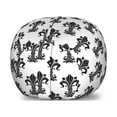 thumbnail image 1 of Fleur De Lis Storage Toy Bag Chair, Historical European Heraldry Rich Iris Buds Curved Leaves Print, Stuffed Animal Organizer Washable Bag, Small Size, Black White, by Ambesonne, 1 of 3
