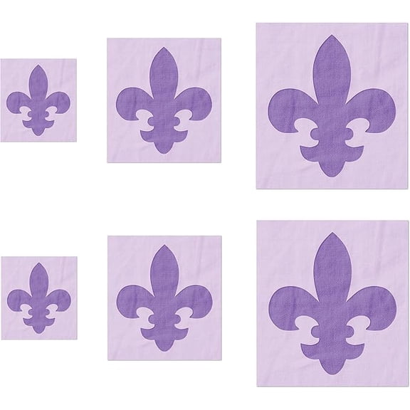 Fleur-De-Lis Symbol Stencil, 6PACK, 14 Mil Mylar Plastic, Stencil Stop