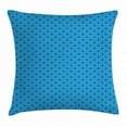 thumbnail image 1 of Fleur De Lis Throw Pillow Cushion Cover, Diagonal Lines Rectangle Frames Traditional Abstract Lily Shape Monochrome, Decorative Square Accent Pillow Case, 16 X 16 Inches, Blue Dark Blue, by Ambesonne, 1 of 2