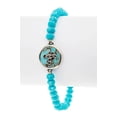 thumbnail image 1 of Fleur De Lis Turquoise Charm Bracelet, 1 of 2