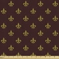 thumbnail image 1 of Ambesonne Fleur De Lis Fabric by the Yard Upholstery, Royal Pattern, 1 Yard, Burgundy Earth Yellow, 1 of 4