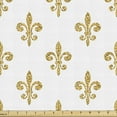 thumbnail image 1 of Ambesonne Vintage Fabric by the Yard Upholstery, European Lily Noble, 1 Yard, Yellow White, 1 of 5