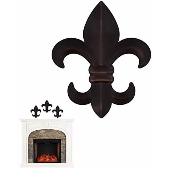 Fleur De Lis Wall Decor -Black Fleur De Lis Wall Decor Living Room Decor Aesthetic - Fleur De Lis Metal Flowers Wall Decor for Vintage Room Decor Office Decor Bathroom Decor French Kitchen Wall Decor