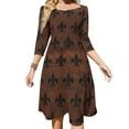 thumbnail image 1 of Fleur De Lis Women's Fall Dresses Casual Loose Flowy Swing Shift Dress, 1 of 9