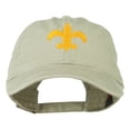 thumbnail image 1 of Fleur De Lis with Outline Embroidered Cap - Khaki OSFM, 1 of 5