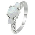 thumbnail image 1 of Fleur Statement Ring 3 Stone Fire Opal Engagement Womens Ginger Lyne Collection, 1 of 5