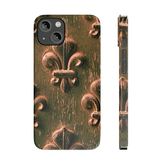 Fleur de Lis Apple Iphone 7 8 11 12 13 14 X Model Slim SmartPhone Cases