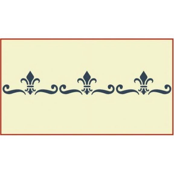 Fleur de Lis Border Stencil - French DIY Art & Craft Reusable Sturdy Flexible Painting Template 10 mil Plastic Mylar Wall Floor Tile Craft Stencils - The Artful Stencil