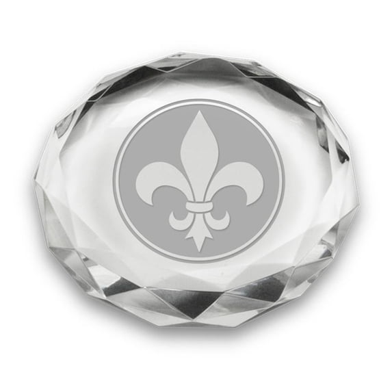Fleur de Lis Deep Etched Paperweight
