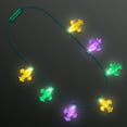 thumbnail image 1 of Fleur de Lis LED Bulbs Mardi Gras Light Up Necklace, 1 of 2