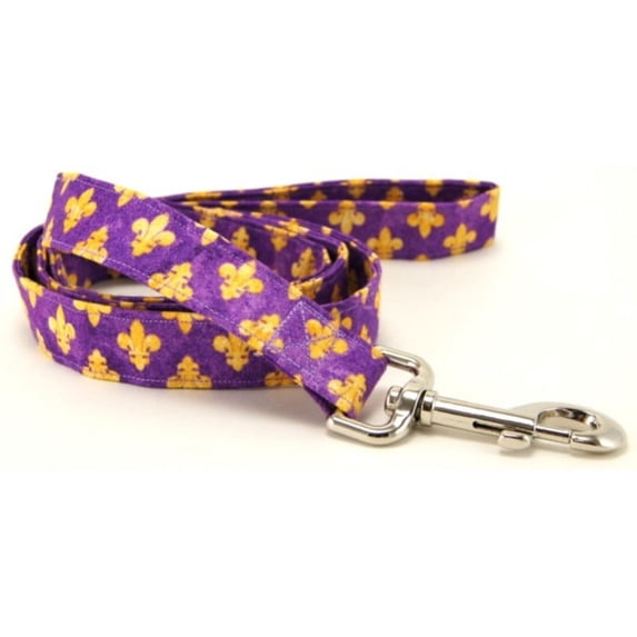 Fleur de Lis Purple Dog Leash - Size - Mini