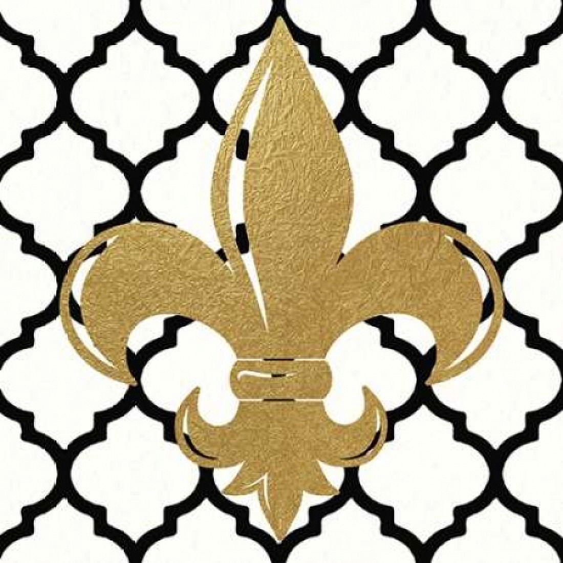 Fleur de Lis Quatrefoil Canvas Art - Jo Moulton (24 x 24)