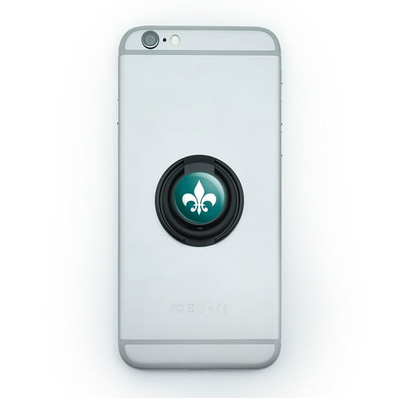 Fleur de Lis Teal Mobile Phone Ring Holder Stand